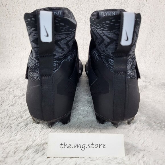 Nike Alpha Menace Elite 2 WD P FlyKnit Black Cleats BV3298-001 Mens Sz 13 Wide